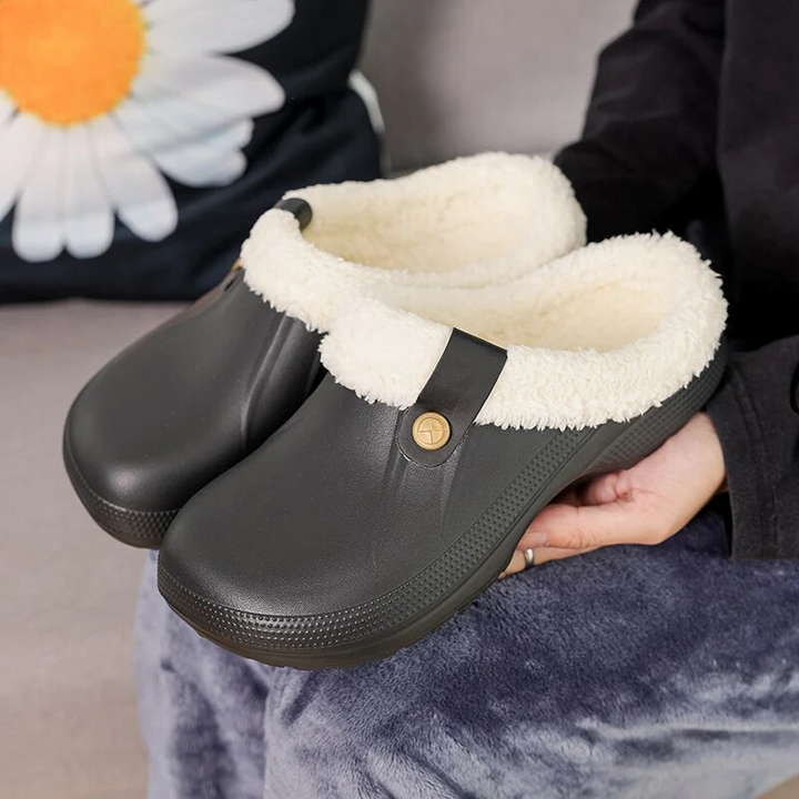 Carolin | Elegant Clogs Aus Kunstfell für damen